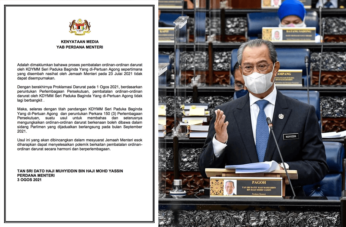 Darurat pembatalan ordinan PM Sudah